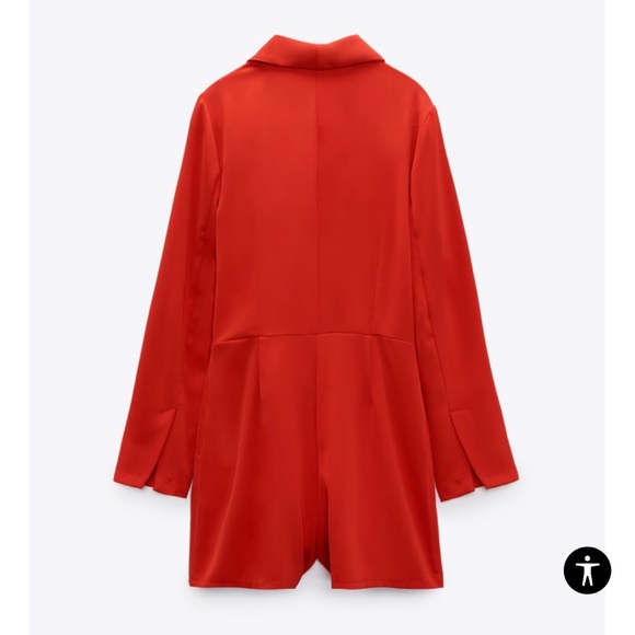 Zara red blazer romper - Picture 3 of 5